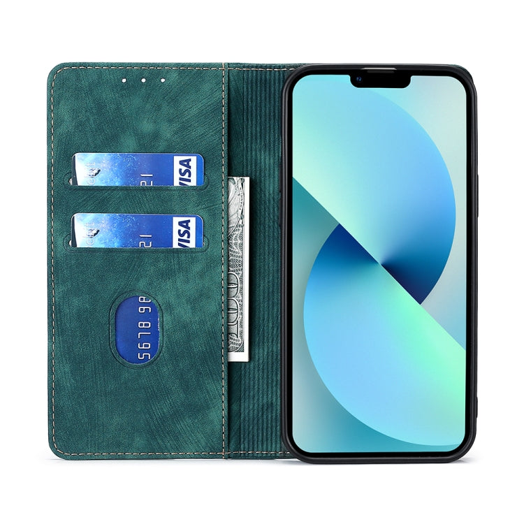 Custodia per telefono in pelle magnetica con spazzola antifurto RFID, For vivo S16 / S16 Pro, For vivo Y02 4G, For Fujitsu Arrows N F-51C, For Xiaomi Redmi K60E