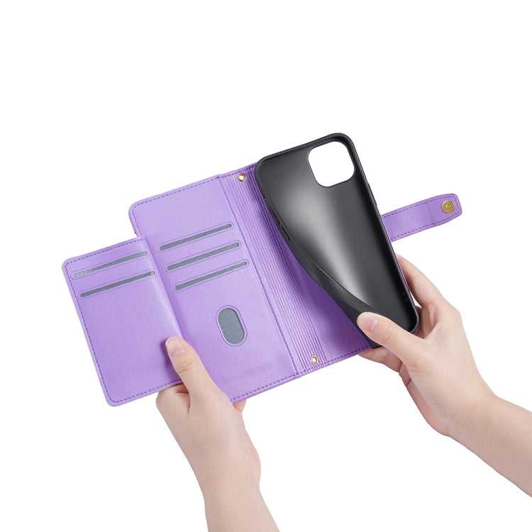 Custodia per telefono in pelle con portafoglio con cerniera a tracolla, For vivo S16 / S16 Pro, For vivo Y02 4G, For Fujitsu Arrows N F-51C, For Xiaomi Redmi K60E