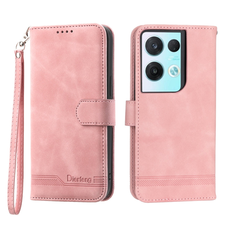 Dierfeng Dream Line TPU + Custodia per telefono in pelle PU, For OPPO Reno8 Pro, For Realme 9i, For Realme C12 / C15 / C25
