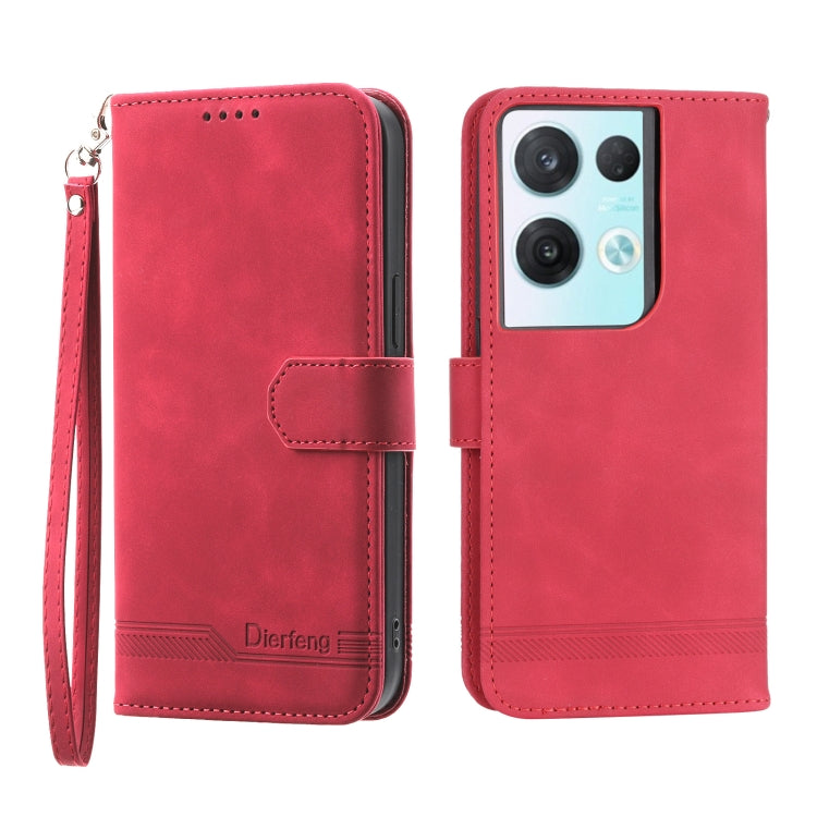 Dierfeng Dream Line TPU + Custodia per telefono in pelle PU, For OPPO Reno8 Pro, For Realme 9i, For Realme C12 / C15 / C25