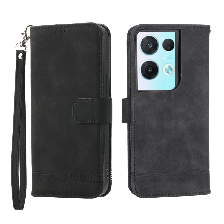 Dierfeng Dream Line TPU + Custodia per telefono in pelle PU, For OPPO Reno8 Pro, For Realme 9i, For Realme C12 / C15 / C25