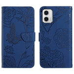 HT03 Cassa del telefono di cuoio di vibrazione impressa farfalla di sensibilità della pelle, For Motorola Moto G73 5G, For OPPO A58 5G/A78 5G, For OPPO Reno8 T 4G, For TCL 40 SE