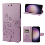Custodia portafoglio in pelle con motivo floreale per Samsung Gal