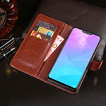 Custodia in pelle con supporto e slot per carte per OPPO Realme 2, 3 e 5 /