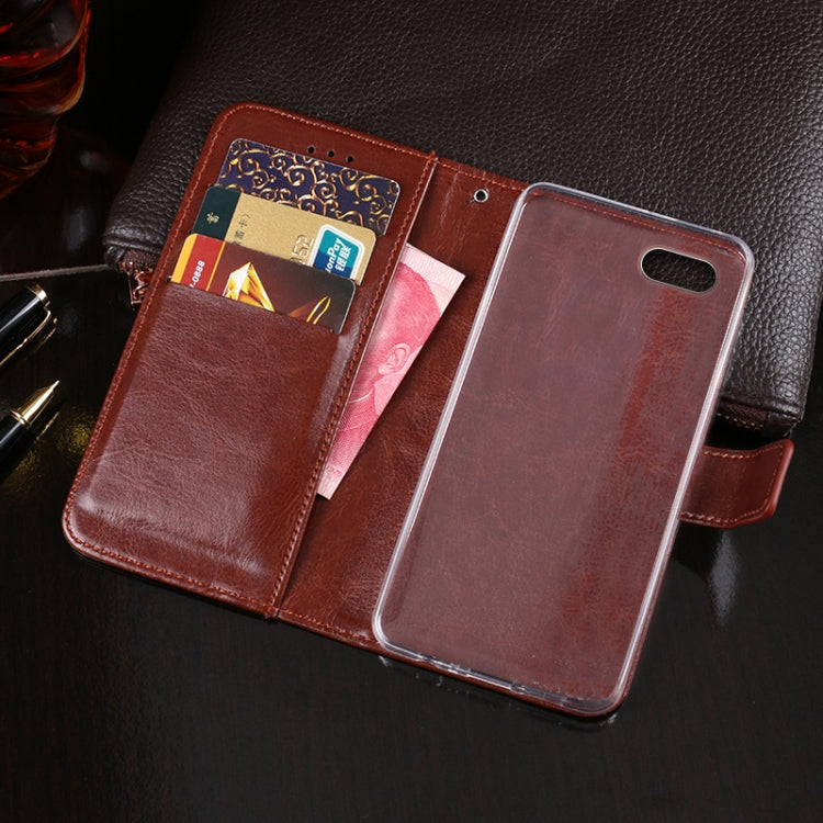 Custodia in pelle a vibrazione orizzontale Crazy Horse con supporto per OPPO