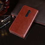 Custodia in pelle a vibrazione orizzontale Crazy Horse con supporto per OPPO