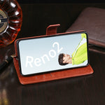 Custodia in pelle a vibrazione orizzontale Crazy Horse con supporto per OPPO