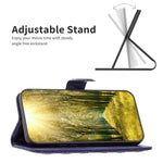 Custodia per telefono a conchiglia in pelle con portafoglio Diamond Lattice, For Nokia C21