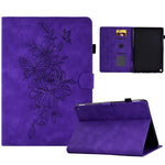Custodia Smart Tablet in pelle goffrata farfalla peonia, For Amazon Kindle 11th 2024 / 2022, For Amazon Kindle Fire HD10 2021, For Amazon Kindle Fire HD8 2022, For Amazon Kindle Fire HD8 2018/2017/2016