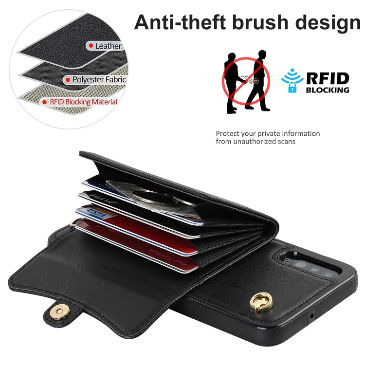 Custodia in pelle con slot RFID per Samsung Galaxy A73
