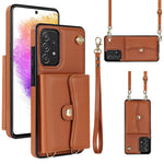 Custodia in pelle con slot RFID per Samsung Galaxy A73