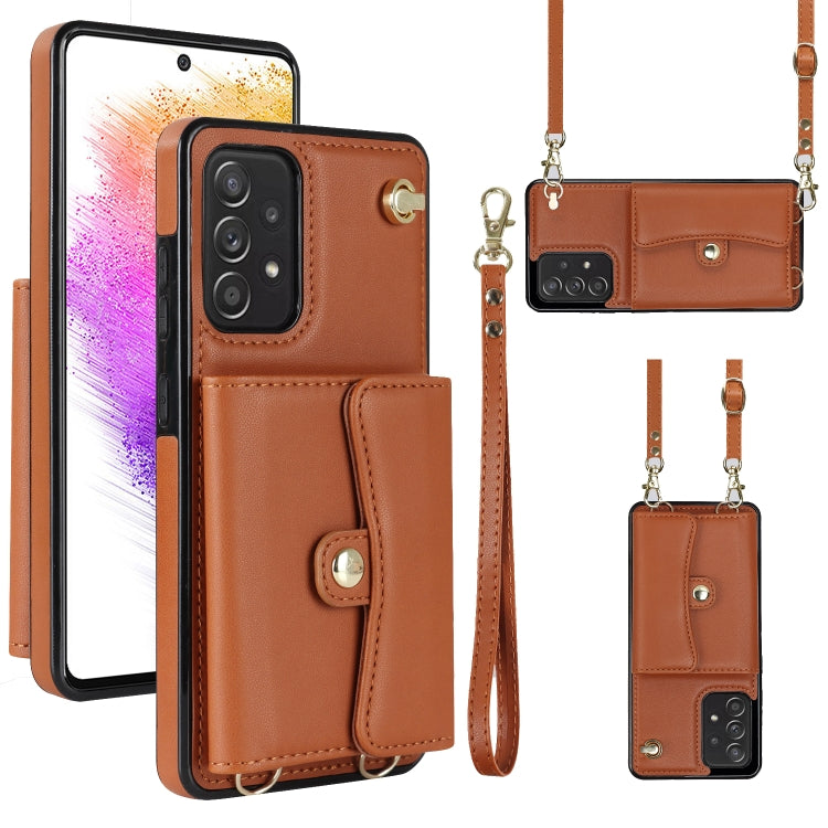 Custodia in pelle con slot RFID per Samsung Galaxy A73
