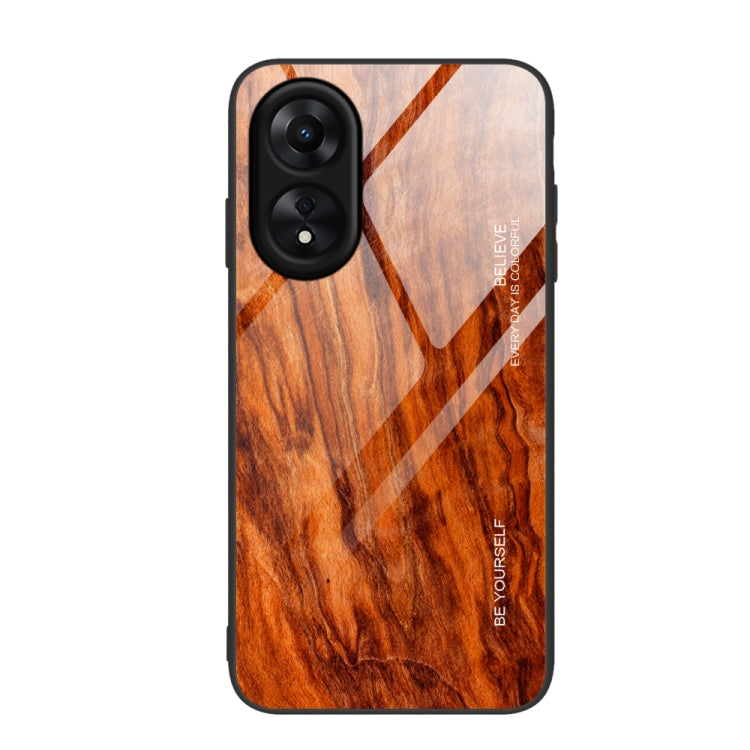 Custodia vetro con venature legno per OPPO A17
