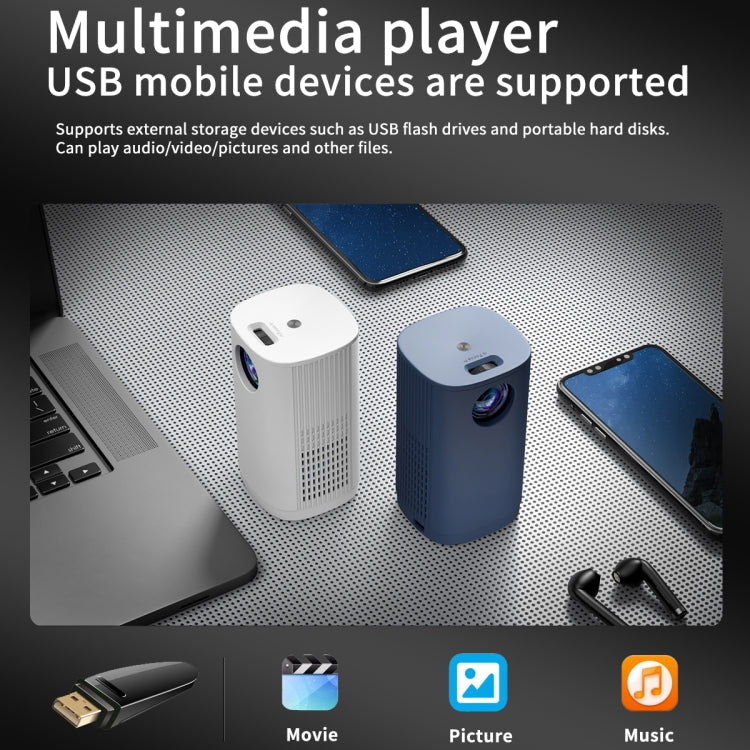 Mini proiettore LED portatile T1 480x360 800 lumen US Plug