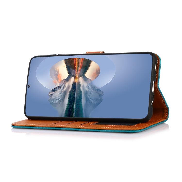 KHAZNEH Custodia per telefono in pelle a conchiglia con trama in pelle bovina, For Xiaomi Redmi 12C/11A, For OnePlus Ace 2