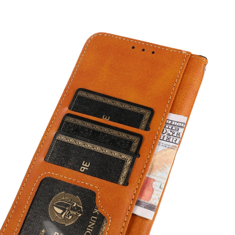 KHAZNEH Custodia per telefono in pelle a conchiglia con trama in pelle bovina, For Xiaomi Redmi 12C/11A, For OnePlus Ace 2