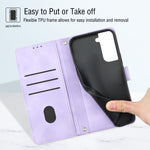 Custodia portafoglio in pelle goffrata per Samsung Galaxy S23
