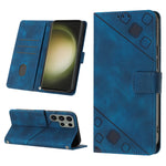 Custodia portafoglio in pelle goffrata per Samsung Galaxy S23
