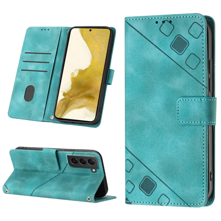 Custodia portafoglio in pelle goffrata per Samsung Galaxy S23