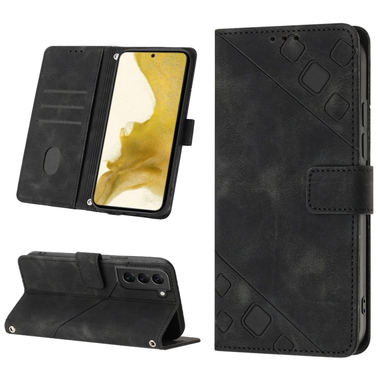 Custodia portafoglio in pelle goffrata per Samsung Galaxy S23