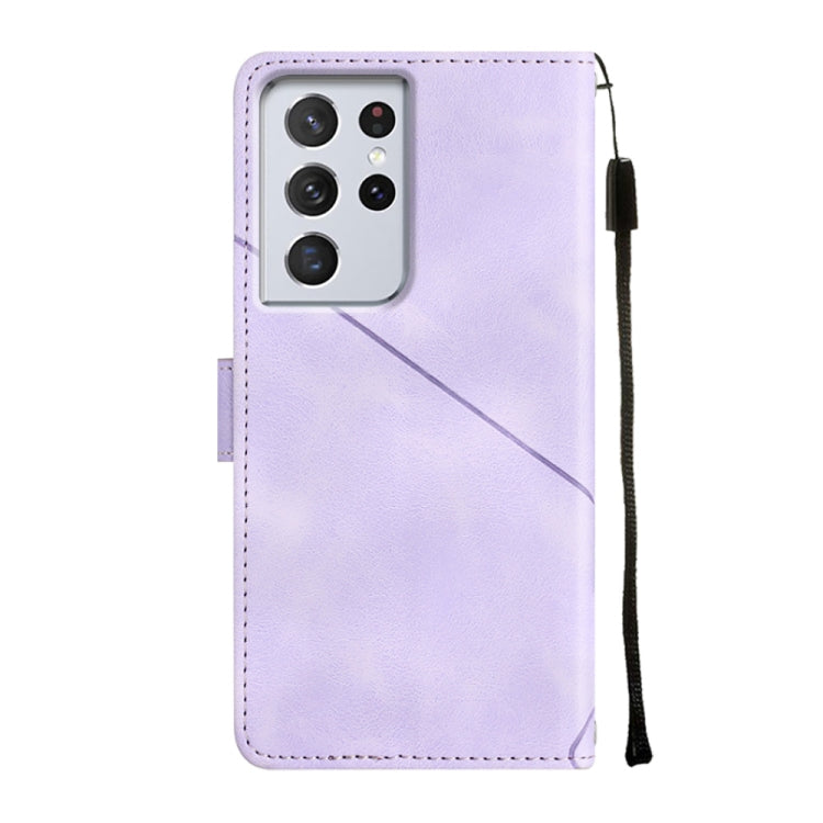 Custodia portafoglio in pelle goffrata per Samsung Galaxy S21 Ult