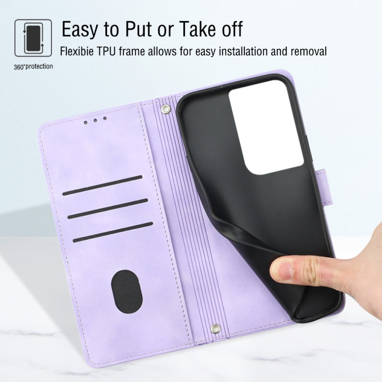 Custodia portafoglio in pelle goffrata per Samsung Galaxy S21 Ult
