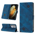 Custodia portafoglio in pelle goffrata per Samsung Galaxy S21 Ult