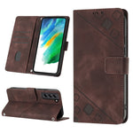 Custodia portafoglio in pelle goffrata per Samsung Galaxy S21 Ult