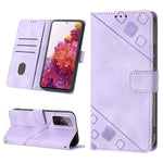 Custodia portafoglio in pelle goffrata per Samsung Galaxy S21 Ult