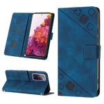 Custodia portafoglio in pelle goffrata per Samsung Galaxy S21 Ult