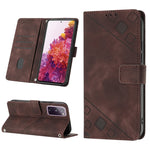Custodia portafoglio in pelle goffrata per Samsung Galaxy S21 Ult