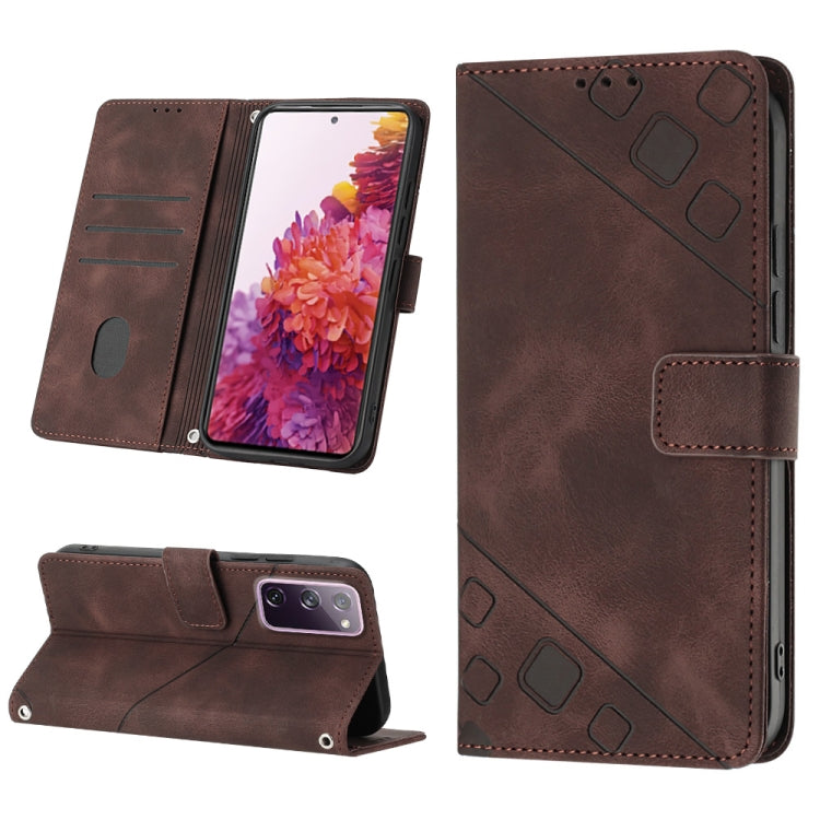 Custodia portafoglio in pelle goffrata per Samsung Galaxy S21 Ult