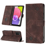 Custodia portafoglio in pelle goffrata per Samsung Galaxy S21 Ult