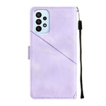 Custodia portafoglio in pelle goffrata per Samsung Galaxy A72 5G