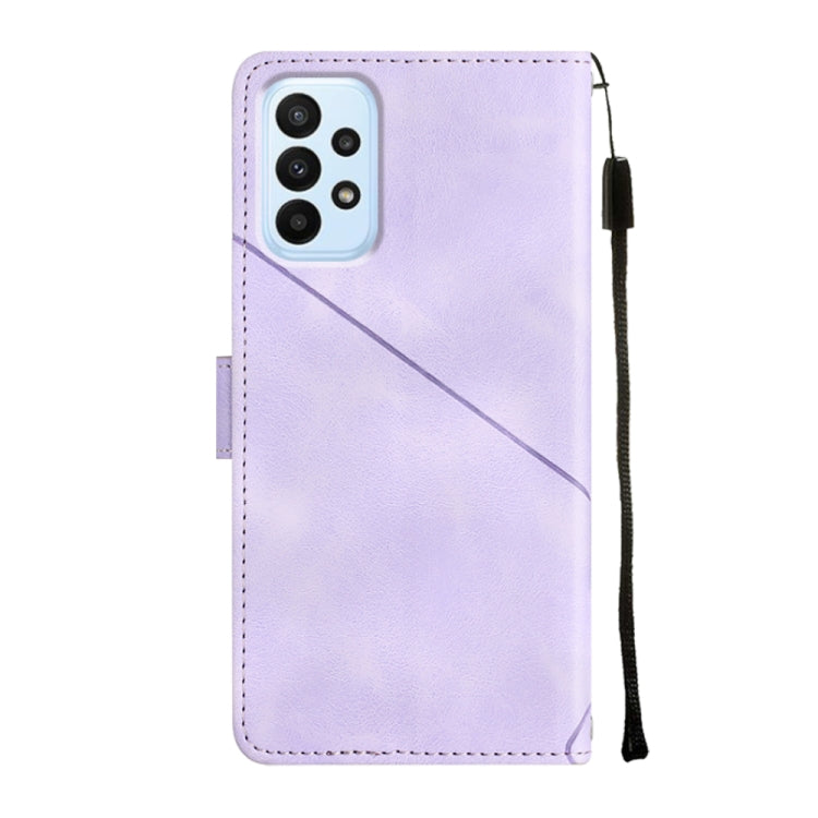 Custodia portafoglio in pelle goffrata per Samsung Galaxy A72 5G