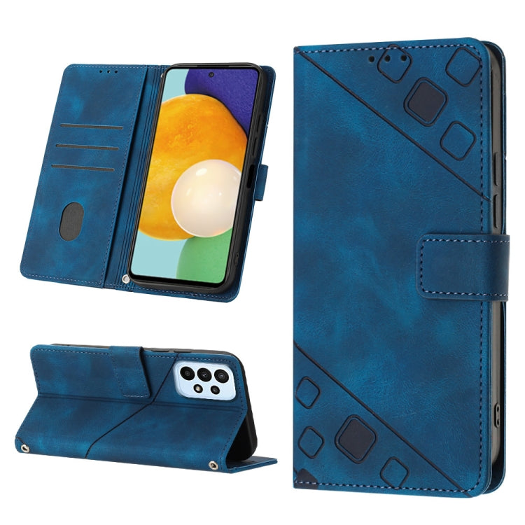 Custodia portafoglio in pelle goffrata per Samsung Galaxy A72 5G