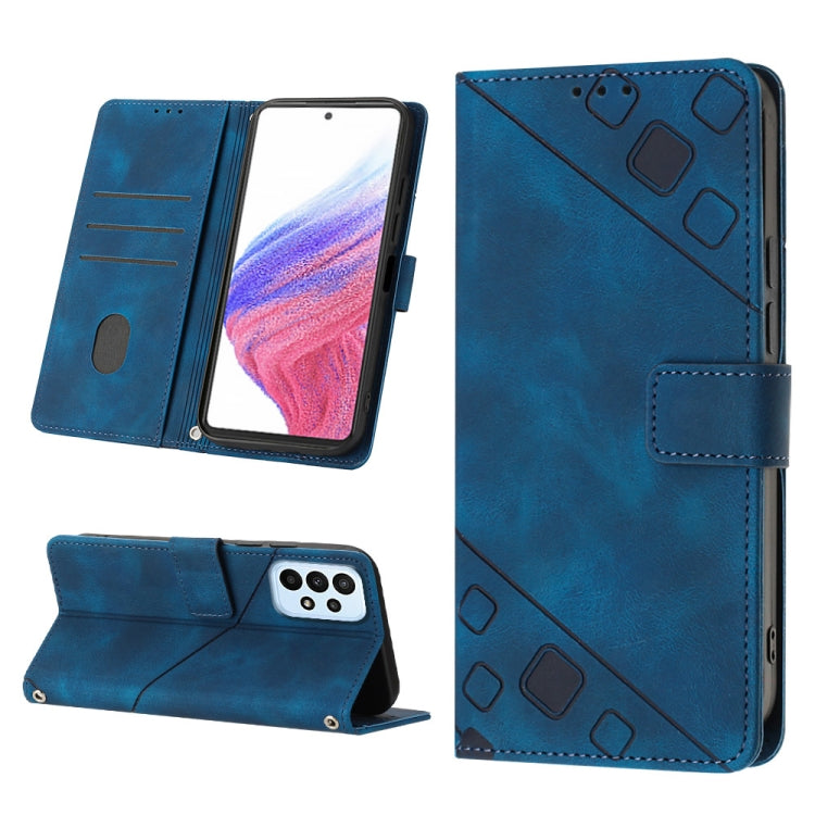 Custodia portafoglio in pelle goffrata per Samsung Galaxy A72 5G