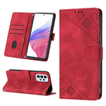 Custodia portafoglio in pelle goffrata per Samsung Galaxy A72 5G