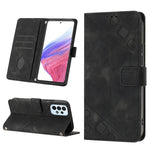 Custodia portafoglio in pelle goffrata per Samsung Galaxy A72 5G