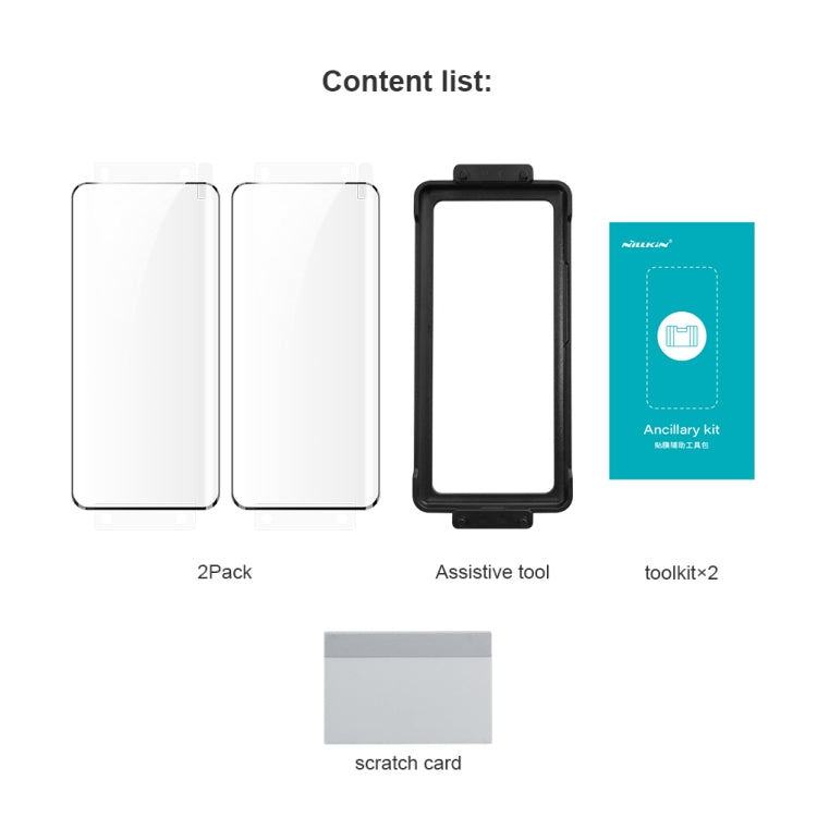 Pellicola in vetro temperato con superficie curva resistente agli urti NILLKIN, For OnePlus 11