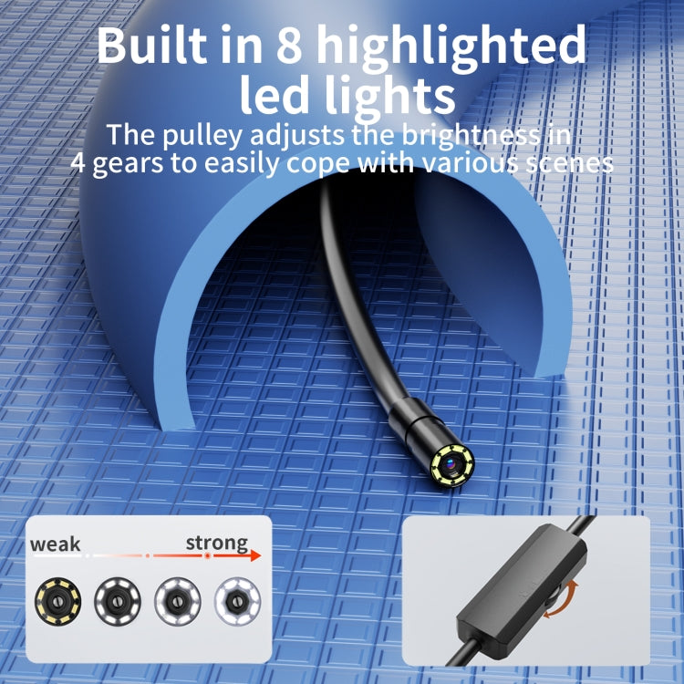 Videoscopio industriale IP68 8 LED 8mm compatibile Apple
