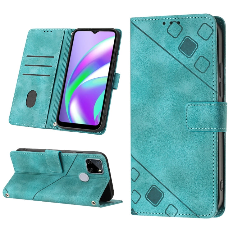 Custodia per telefono in pelle goffrata effetto pelle, For Realme 9 Pro 5G / OnePlus Nord CE 2 Lite 5G, For Realme 9 Pro+ 5G / 9 4G, For Realme 9i / OPPO A36 / A76, For Realme C12 / C15 / C25 / C25s