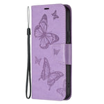 Custodia per telefono in pelle goffrata con due farfalle, For Xiaomi 13 Lite / Civi 2