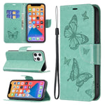 Custodia per telefono in pelle goffrata con due farfalle, For Xiaomi 13 Lite / Civi 2