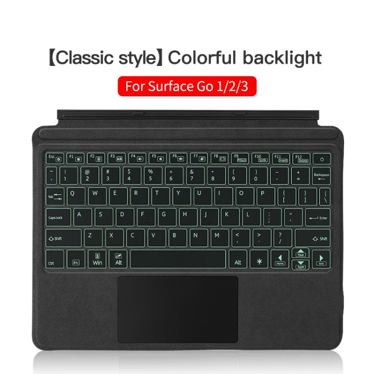 Custodia in pelle con tastiera Bluetooth magnetica con retroilluminazione, For Microsoft Surface Go1 / 2 / 3, For Microsoft Surface Pro 3 / 4 / 5 / 6 / 7 / 7+, For Microsoft Surface Pro 8 / 9 / X