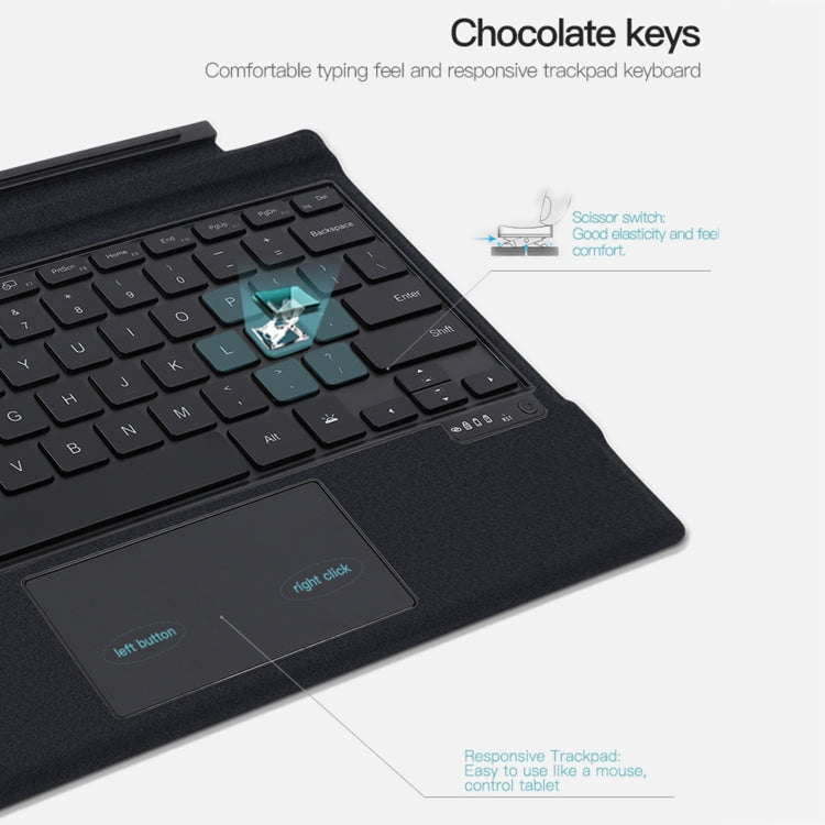 Custodia in pelle con tastiera Bluetooth magnetica con retroilluminazione, For Microsoft Surface Go1 / 2 / 3, For Microsoft Surface Pro 3 / 4 / 5 / 6 / 7 / 7+, For Microsoft Surface Pro 8 / 9 / X