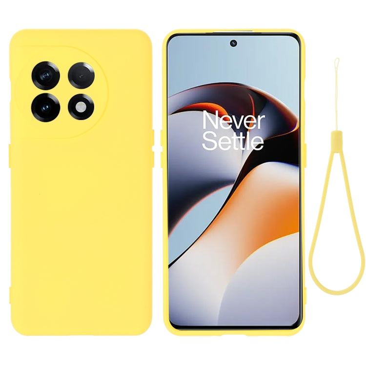 Custodia per telefono a copertura totale antiurto in silicone liquido di colore puro, For OnePlus 11
