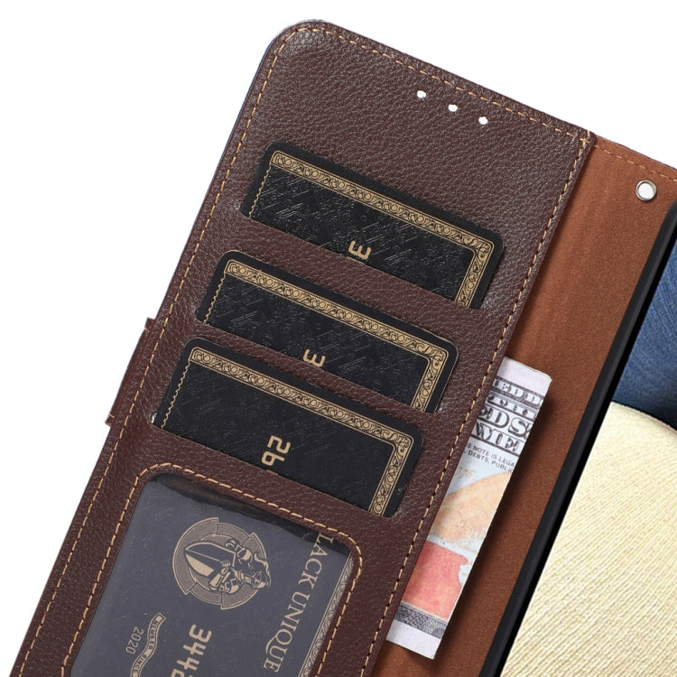 KHAZNEH Custodia per telefono RFID in pelle con texture Litchi, For Xiaomi 13 Lite / Civi 2