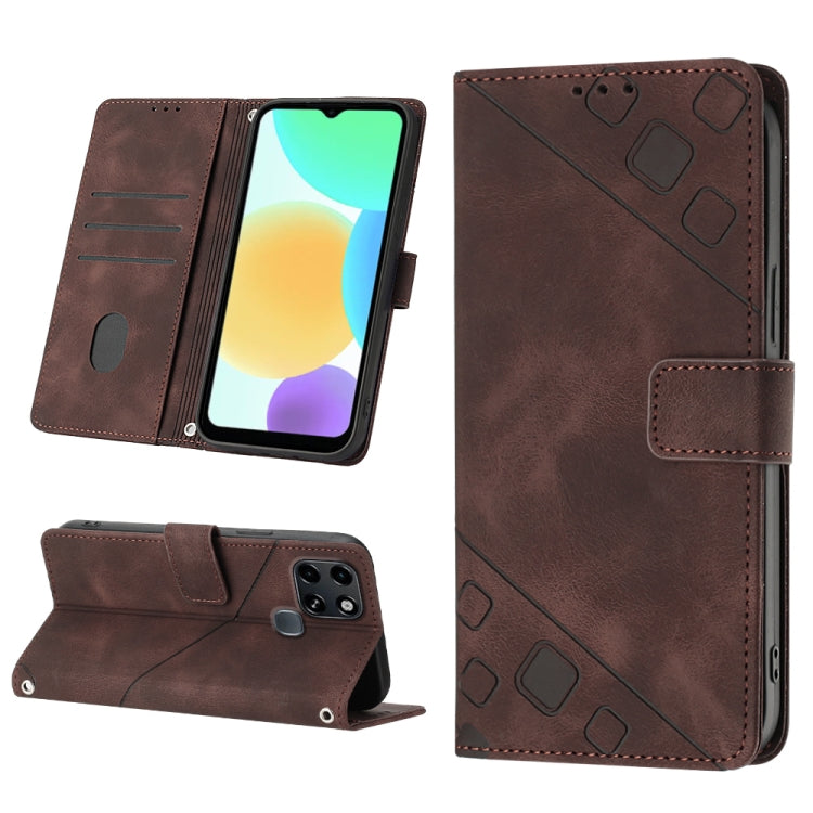 Custodia per telefono in pelle goffrata effetto pelle, For Infinix Smart 6, For Infinix Smart 6 Plus X6823, For Infinix Smart 7 X6515, For Infinix Zero X / Zero X Pro X6811