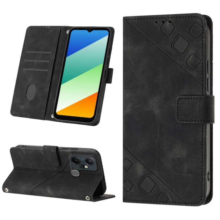 Custodia per telefono in pelle goffrata effetto pelle, For Infinix Smart 6, For Infinix Smart 6 Plus X6823, For Infinix Smart 7 X6515, For Infinix Zero X / Zero X Pro X6811